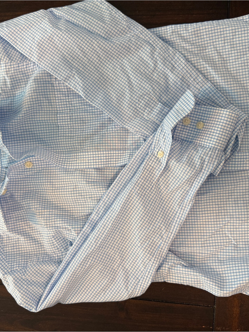 Boy’s Light Blue Windowpane Dress Shirt